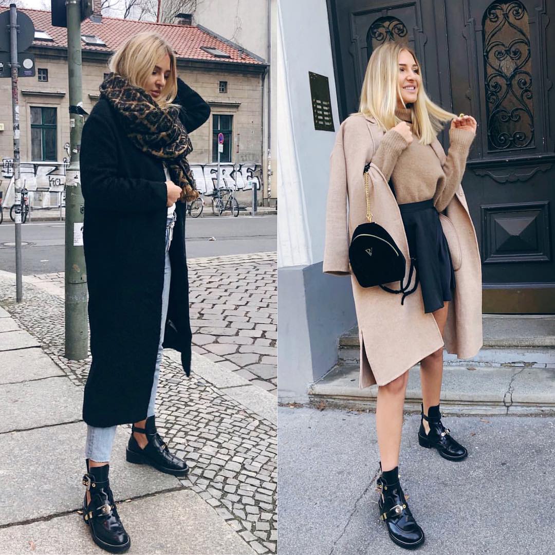 Oversized Coats And Buckled Cut Ankle Boots – careyfashion.com