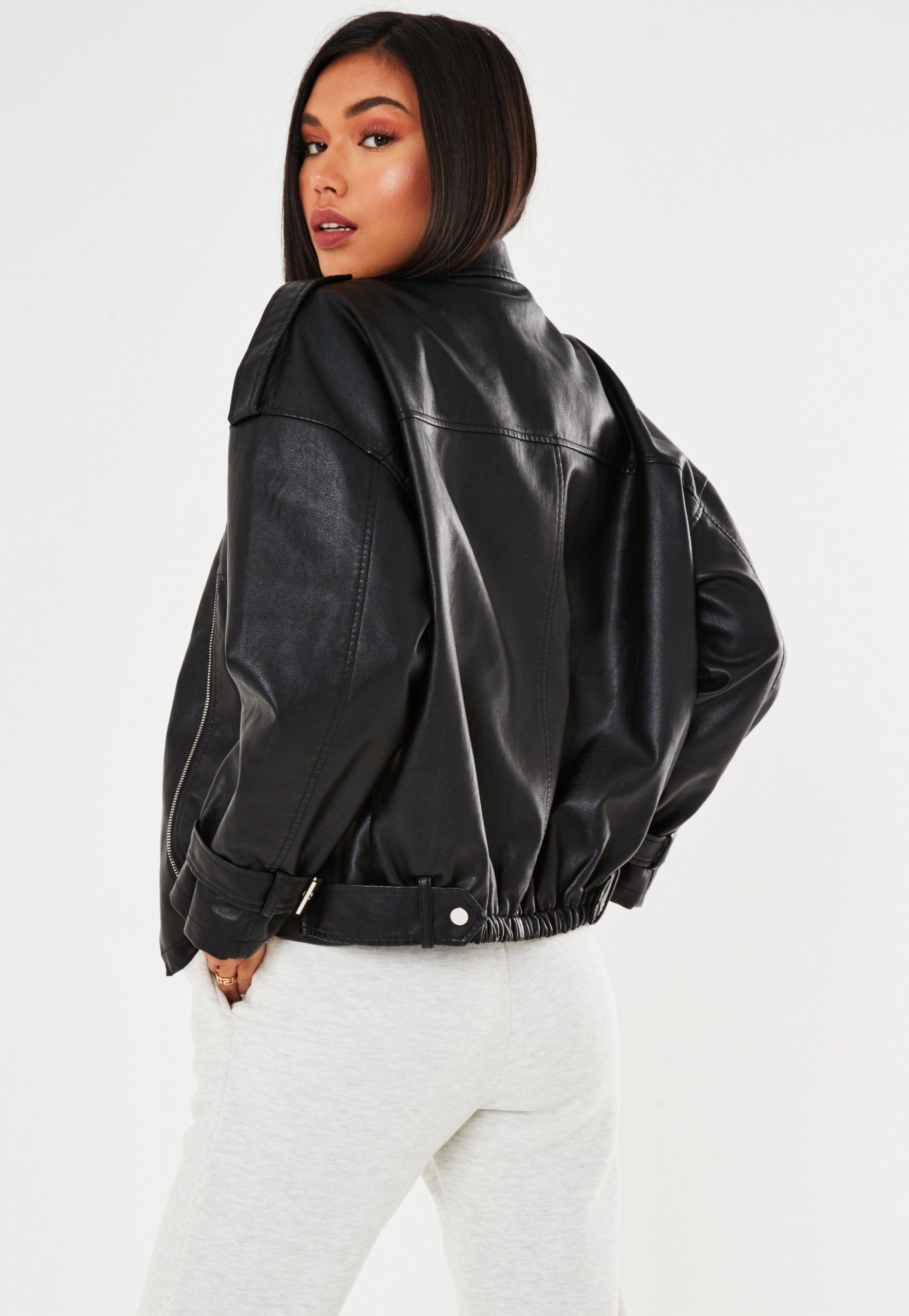 Oversized Leather Jacket – careyfashion.com